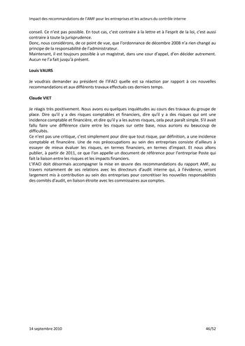 4e, 7e et 8e Directives : Impact des recommandations de l’AMF pour les entreprises et les acteurs du contrôle interne page 47