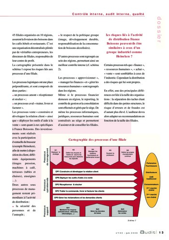 N°190 - juin 2008 L'audit interne dans le secteur de la distribution page 13