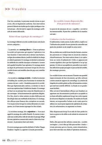 N°190 - juin 2008 L'audit interne dans le secteur de la distribution page 32