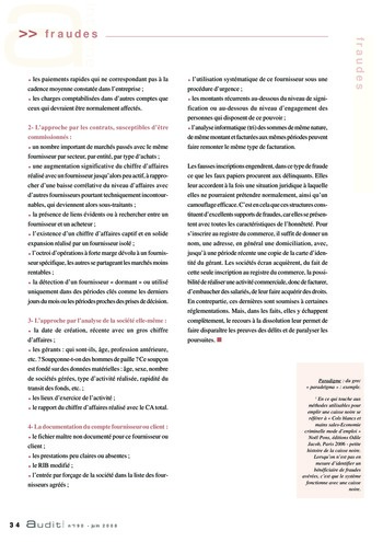 N°190 - juin 2008 L'audit interne dans le secteur de la distribution page 34