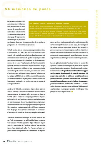 N°190 - juin 2008 L'audit interne dans le secteur de la distribution page 36