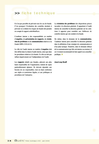 N°190 - juin 2008 L'audit interne dans le secteur de la distribution page 50