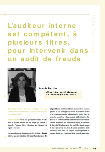 N°190 - juin 2008 L'audit interne dans le secteur de la distribution page 51