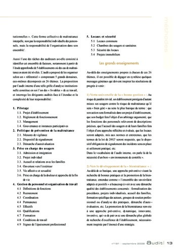 N°191 - sept 2008 L'influence des lois et règlements internationaux sur la pratique de l'audit interne en France page 13