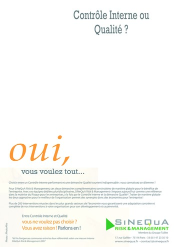 N°191 - sept 2008 L'influence des lois et règlements internationaux sur la pratique de l'audit interne en France page 15