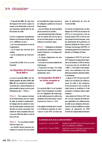 N°191 - sept 2008 L'influence des lois et règlements internationaux sur la pratique de l'audit interne en France page 26