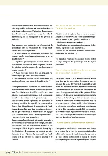 N°191 - sept 2008 L'influence des lois et règlements internationaux sur la pratique de l'audit interne en France page 65