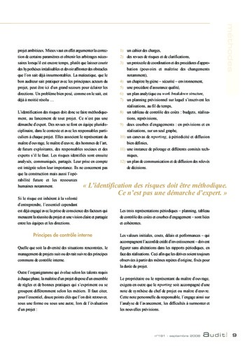 N°191 - sept 2008 L'influence des lois et règlements internationaux sur la pratique de l'audit interne en France page 9