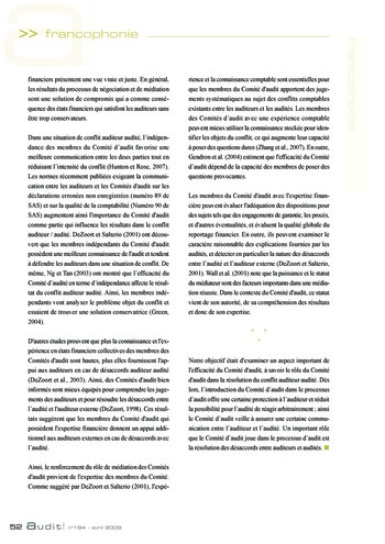 N°194 - avr 2009 A propos de la crise : D'une gouvernance hasardeuse à une insuffisance de contrôles page 52