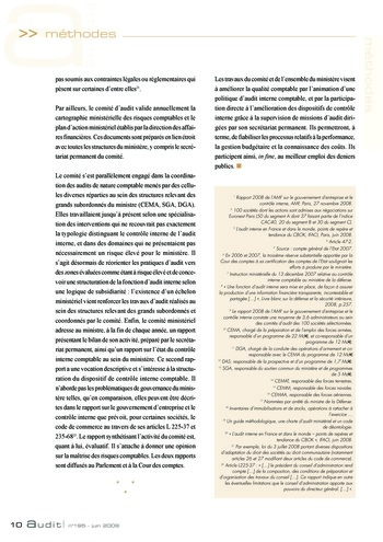 N°195 - juin 2009 Le contrôle interne du système d'information page 10