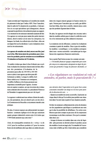 N°195 - juin 2009 Le contrôle interne du système d'information page 44