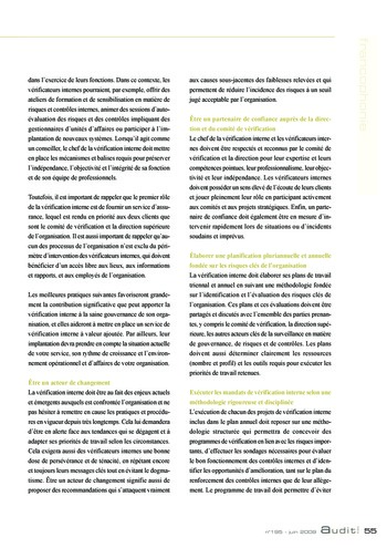 N°195 - juin 2009 Le contrôle interne du système d'information page 55
