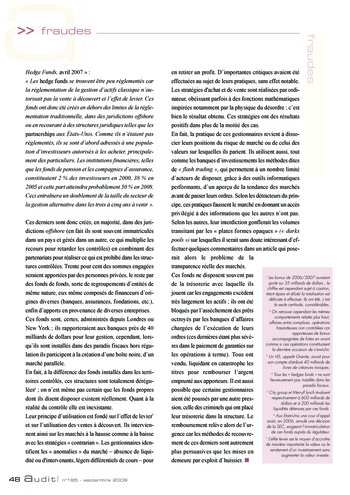 N°196 - sept 2009 L'auditeur interne acteur de la gouvernance ? page 48