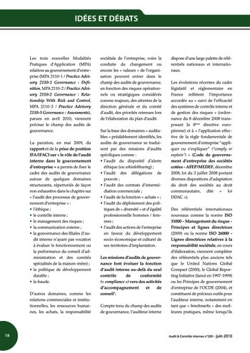 N°200 - juin 2010 Revue Audit & Contrôle internes page 18