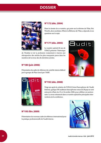 N°200 - juin 2010 Revue Audit & Contrôle internes page 34