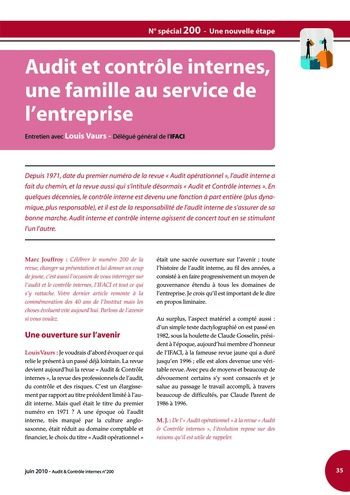 N°200 - juin 2010 Revue Audit & Contrôle internes page 35