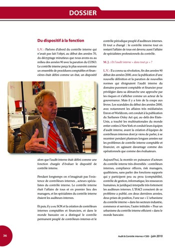 N°200 - juin 2010 Revue Audit & Contrôle internes page 36