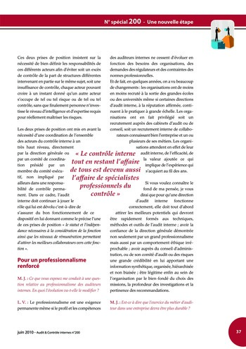 N°200 - juin 2010 Revue Audit & Contrôle internes page 37