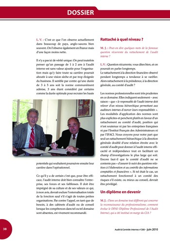 N°200 - juin 2010 Revue Audit & Contrôle internes page 38