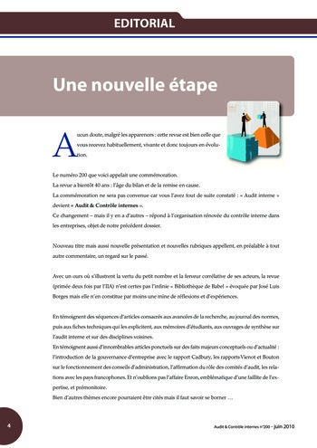 N°200 - juin 2010 Revue Audit & Contrôle internes page 4