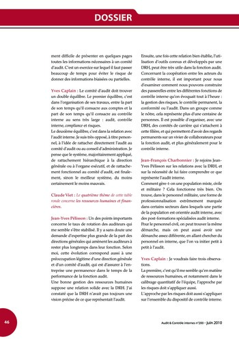 N°200 - juin 2010 Revue Audit & Contrôle internes page 46