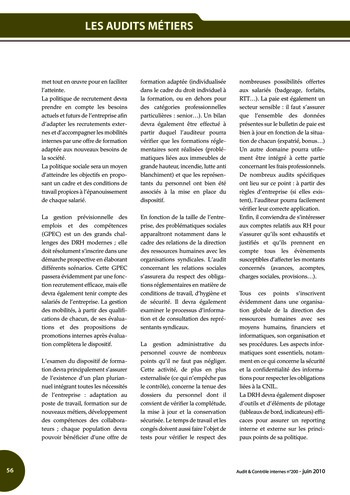 N°200 - juin 2010 Revue Audit & Contrôle internes page 56