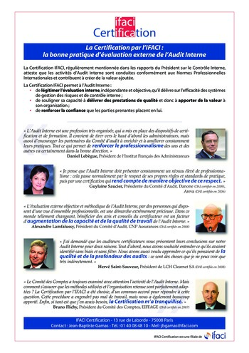N°200 - juin 2010 Revue Audit & Contrôle internes page 6