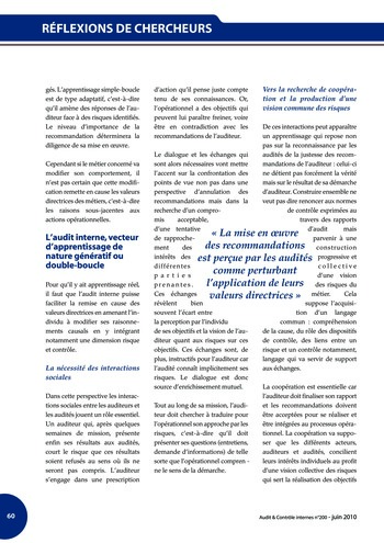 N°200 - juin 2010 Revue Audit & Contrôle internes page 60