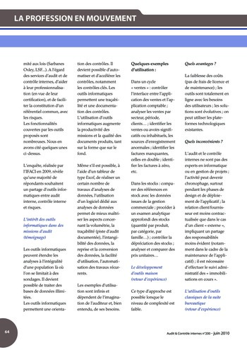 N°200 - juin 2010 Revue Audit & Contrôle internes page 64