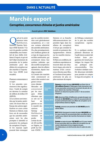 N°200 - juin 2010 Revue Audit & Contrôle internes page 8