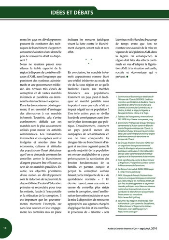 N°201 - sept 2010 Cadre de référence de l’AMF page 18