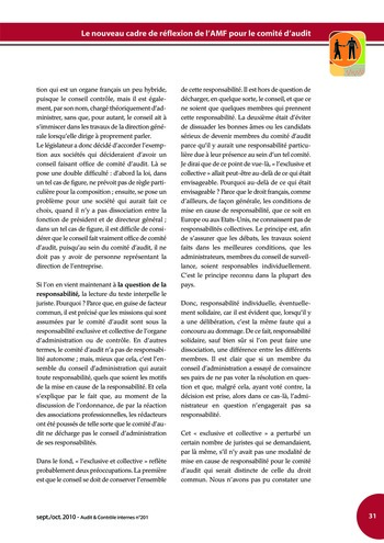 N°201 - sept 2010 Cadre de référence de l’AMF page 31