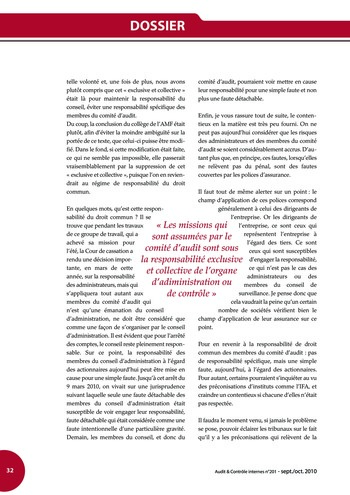 N°201 - sept 2010 Cadre de référence de l’AMF page 32