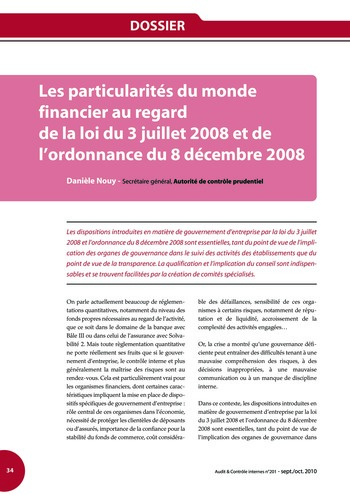 N°201 - sept 2010 Cadre de référence de l’AMF page 34