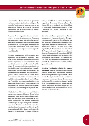 N°201 - sept 2010 Cadre de référence de l’AMF page 39