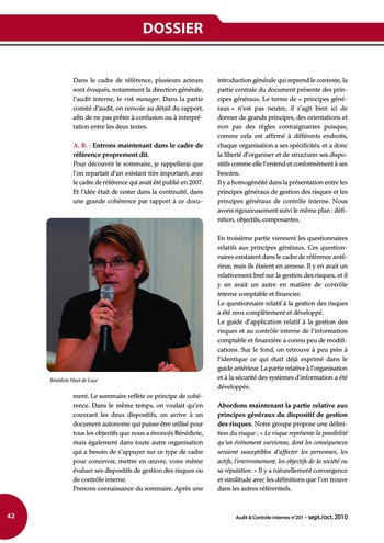 N°201 - sept 2010 Cadre de référence de l’AMF page 42