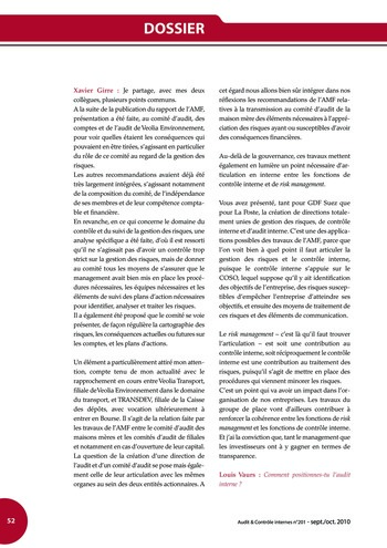 N°201 - sept 2010 Cadre de référence de l’AMF page 52
