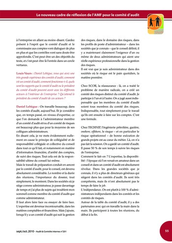 N°201 - sept 2010 Cadre de référence de l’AMF page 55
