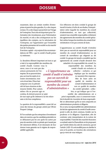 N°201 - sept 2010 Cadre de référence de l’AMF page 60