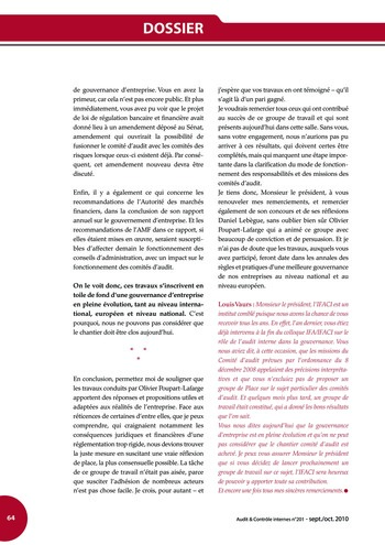 N°201 - sept 2010 Cadre de référence de l’AMF page 64