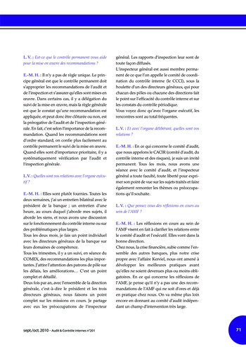 N°201 - sept 2010 Cadre de référence de l’AMF page 71