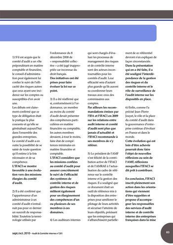 N°201 - sept 2010 Cadre de référence de l’AMF page 85