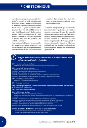 N°201 - sept 2010 Cadre de référence de l’AMF page 96
