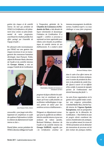 N°203 - fév 2011 Le contrôle interne page 17