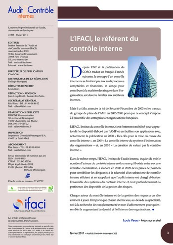 N°203 - fév 2011 Le contrôle interne page 3