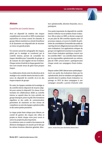 N°203 - fév 2011 Le contrôle interne page 37
