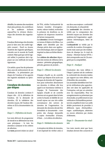 N°203 - fév 2011 Le contrôle interne page 9