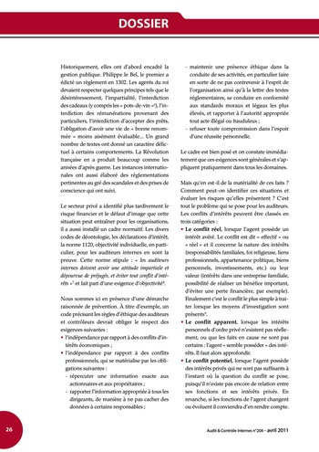N°204 - avr 2011 Ethique, fraude et corruption page 26
