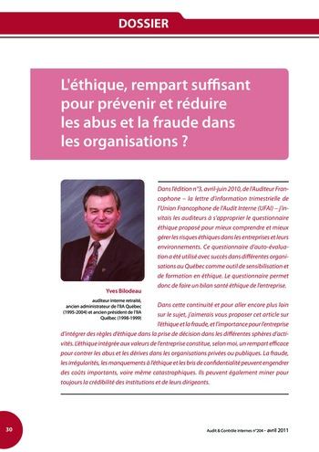 N°204 - avr 2011 Ethique, fraude et corruption page 30