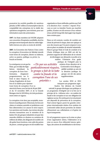 N°204 - avr 2011 Ethique, fraude et corruption page 37
